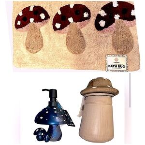 3 piece Mushroom Design bath set.